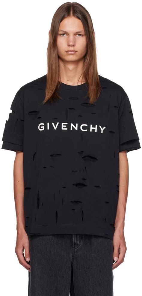 givenchy t shirt damen|givenchy distressed t shirt.